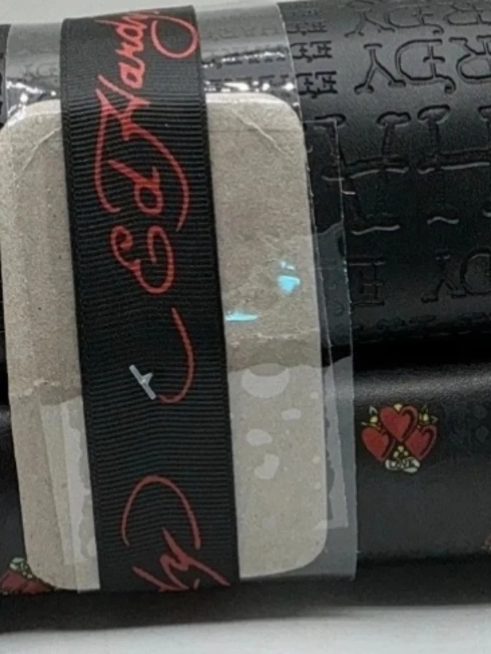 Ed Hardy Black Cosmetic Bag with Red Trim - Picture 4 of 6